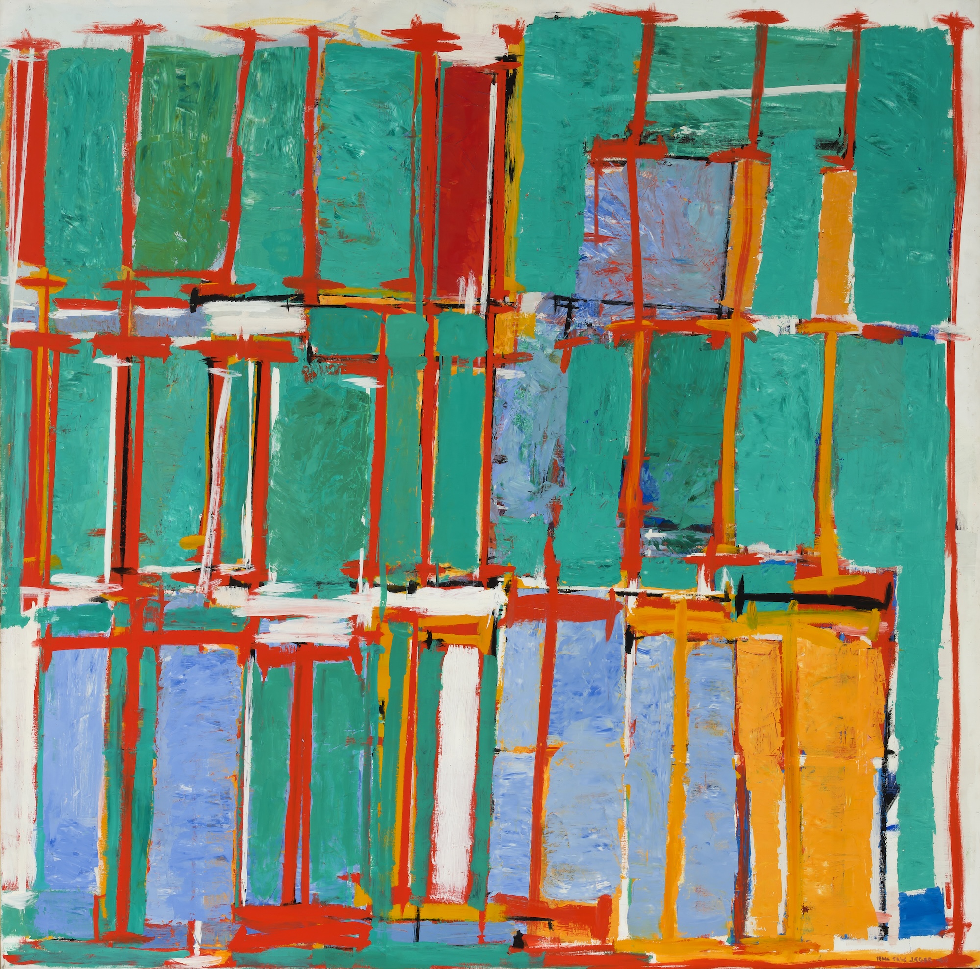 Irma Salo Jaegerin maalaus 2. the world became so small (1968).